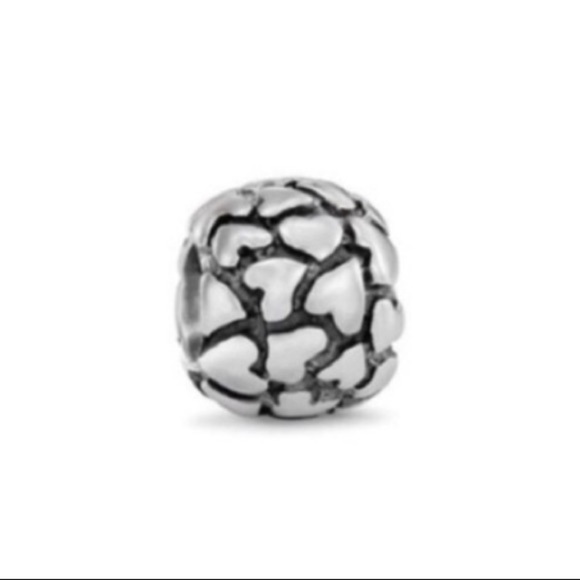 Pandora Retired Heart Cluster Charm - Picture 1 of 8